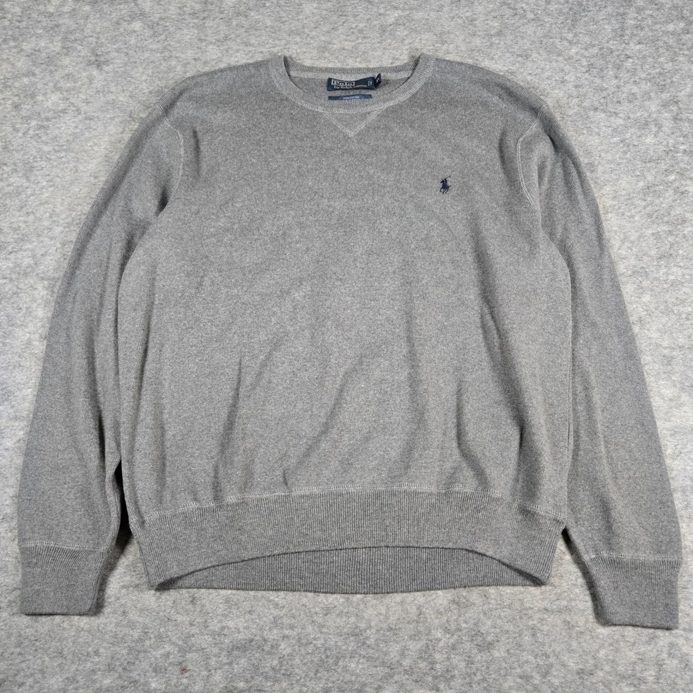 Polo Ralph Lauren Mens Gray Crew Neck Pony Logo Sweater XL